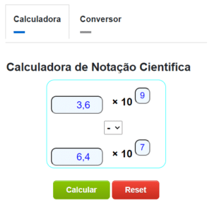 calculadora de notação cientifica